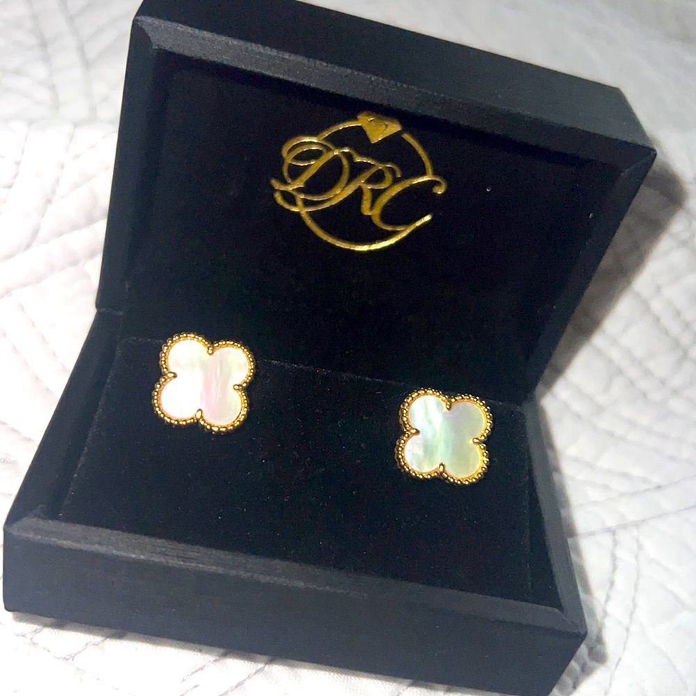 Iridescent Clover Earrings